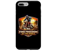 Carcasa para iPhone 7 Plus/8 Plus Encuentra la Libertad en Dos Ruedas Dirt Bike Motocross MX Rider Sun