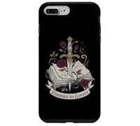 Carcasa para iPhone 7 Plus/8 Plus Enemigos a los Amantes Bookish Daga y Rosas Fantasy Reader