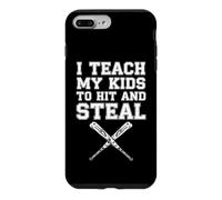 Carcasa para iPhone 7 Plus/8 Plus Enseño a mis Hijos a Golpear y Robar Divertido Entrenador de béisbol