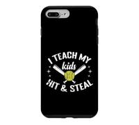 Carcasa para iPhone 7 Plus/8 Plus Enseño a mis Hijos a Golpear y Robar Softbol Mamá