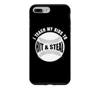 Carcasa para iPhone 7 Plus/8 Plus Enseño a mis Hijos cómo Golpear Pelotas de béisbol y Robar Bases papá mamá