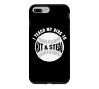 Carcasa para iPhone 7 Plus/8 Plus Enseño a mis Hijos cómo Golpear Pelotas de béisbol y Robar Bases papá mamá