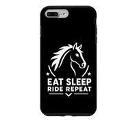 Carcasa para iPhone 7 Plus/8 Plus Equestrian Horse Riding Lover Eat Sleep Ride Repeat