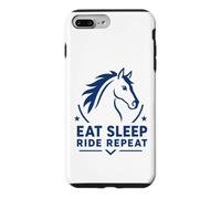Carcasa para iPhone 7 Plus/8 Plus Equestrian Horse Riding Lover Eat Sleep Ride Repeat