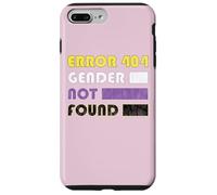 Carcasa para iPhone 7 Plus/8 Plus Error 404 Gender Not Found para el Orgullo LGBTQ no Binario