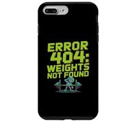 Carcasa para iPhone 7 Plus/8 Plus Error de precaución Divertido 404 Chistes Divertidos de Gimnasio Pesos no encontrados
