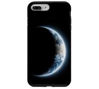 Carcasa para iPhone 7 Plus/8 Plus Escena Oscura mínima de la Esfera de la Tierra parcialmente iluminada con Nubes