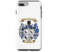Carcasa para iPhone 7 Plus/8 Plus Escudo de Armas de la Familia Moore e Historia de Apellidos