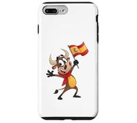 Carcasa para iPhone 7 Plus/8 Plus Español Barcelona España Toro con Bandera Niños Viaje Souvenir