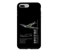 Carcasa para iPhone 7 Plus/8 Plus Especificaciones del Supermarine Spitfire, Caza de la RAF