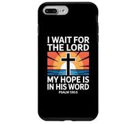 Carcasa para iPhone 7 Plus/8 Plus Espero al Señor Salmo 130:5 Escritura Fe