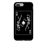 Carcasa para iPhone 7 Plus/8 Plus Esqueleto Ace of Spades Juego de Cartas Poker Gambler Gothic