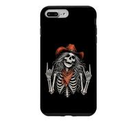 Carcasa para iPhone 7 Plus/8 Plus Esqueleto Cowgirl Rock Cuernos Rock'n Roll Western Country