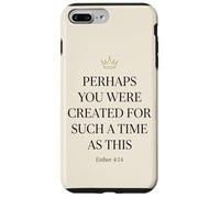 Carcasa para iPhone 7 Plus/8 Plus Ester 4:14 Corona Versículo de la Biblia Fe Mujeres