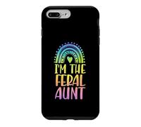 Carcasa para iPhone 7 Plus/8 Plus Estética de corazón arcoíris Boho I'm The Feral Aunt