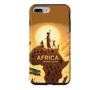 Carcasa para iPhone 7 Plus/8 Plus Ethiopian Flag Rasta Africa Rising Again from Ethiopia
