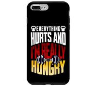 Carcasa para iPhone 7 Plus/8 Plus Everything Hurts and I'm Really Hungry Funny Workout Gym Mot