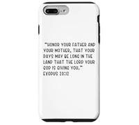 Carcasa para iPhone 7 Plus/8 Plus Éxodo 20:12 Honra a tu Padre y a tu Madre, Que tu