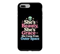 Carcasa para iPhone 7 Plus/8 Plus Extraterrestre Gracioso Ella es la Belleza Que Vino del Espacio Exterior