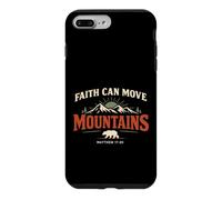 Carcasa para iPhone 7 Plus/8 Plus Faith Can Move Mountains Retro Sunset Bible Verse Christian