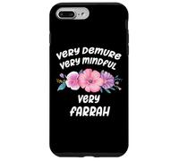 Carcasa para iPhone 7 Plus/8 Plus Farrah Personalized Very Demure Very Mindful Farrah Name