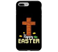 Carcasa para iPhone 7 Plus/8 Plus Feliz Pascua Bloque Constructor de Ladrillos de Construcción Jesús Cruz Fe