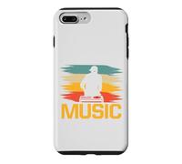 Carcasa para iPhone 7 Plus/8 Plus Festival de música de Silueta de Tocadiscos Retro DJ
