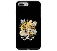 Carcasa para iPhone 7 Plus/8 Plus Fiesta de Segundo cumpleaños de Buzzing Into 2 Cute Bee