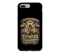 Carcasa para iPhone 7 Plus/8 Plus Fitness Disciplina Oración Cristiana Gimnasio Entrenamiento Culturismo