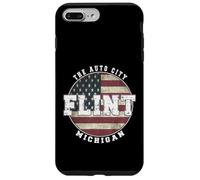 Carcasa para iPhone 7 Plus/8 Plus Flint Michigan, Bandera Americana Vintage