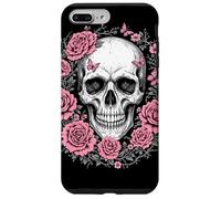 Carcasa para iPhone 7 Plus/8 Plus Flores Góticas Cráneo Mariposas