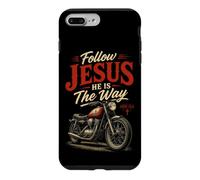 Carcasa para iPhone 7 Plus/8 Plus Follow Jesus He is The Way Christian Motorcycle Gospel Biker