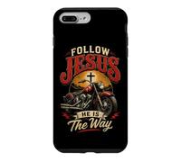 Carcasa para iPhone 7 Plus/8 Plus Follow Jesus He is The Way Christian Motorcycle Gospel Biker
