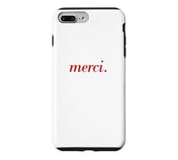 Carcasa para iPhone 7 Plus/8 Plus Francés Diciendo Merci París Vacaciones francés Cita