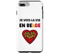 Carcasa para iPhone 7 Plus/8 Plus Frieten Citation Frites Drapeau Belgique Humour Belge