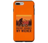Carcasa para iPhone 7 Plus/8 Plus Funny Bigfoot Agarró Mi Wiener Retro Camping Hot Dogs Humor