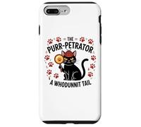 Carcasa para iPhone 7 Plus/8 Plus Funny Cat Detective Purrpetrator Crimen Verdadero Misterio de Asesinato