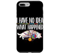 Carcasa para iPhone 7 Plus/8 Plus Funny Cat, no Tengo ni Idea de lo Que pasó, Yarn Cat Lover