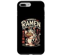 Carcasa para iPhone 7 Plus/8 Plus Funny Cat Ramen «Ramen Piensa en mí también» Kawaii Anime Cat