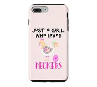 Carcasa para iPhone 7 Plus/8 Plus Funny Chicken Mom Just a Girl Who Loves Peckers Chicken Mama