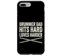 Carcasa para iPhone 7 Plus/8 Plus Funny Dad Vintage Papa Rock Metal Tambores Hits Music Gift