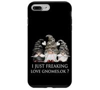 Carcasa para iPhone 7 Plus/8 Plus Funny Dark Gothic Garden Gnomes I Just Freaking Love Gnomes