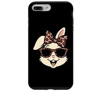Carcasa para iPhone 7 Plus/8 Plus Funny Easter Bunny Face Leopard Bow & Glasses Girls Women