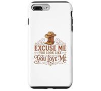 Carcasa para iPhone 7 Plus/8 Plus Funny Excuse Me You Look Like You Love Me Botas Cowboy