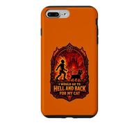 Carcasa para iPhone 7 Plus/8 Plus Funny Halloween I'D IR AL Infierno Y Volver para MI Gato