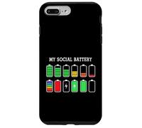 Carcasa para iPhone 7 Plus/8 Plus Funny Introvert Humor Energy Level Graphic Anti Social Fun