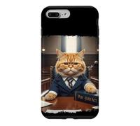Carcasa para iPhone 7 Plus/8 Plus Funny Law Student School Justicia Meme En la Corte Abogado de Gatos