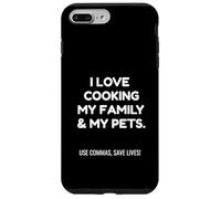 Carcasa para iPhone 7 Plus/8 Plus Funny Love Cooking My Family Use Commas Save Lives | Pun
