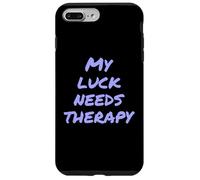 Carcasa para iPhone 7 Plus/8 Plus Funny Luck TXT Funny People Funny Mi Mala Suerte Necesita Terapia