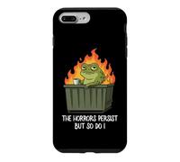 Carcasa para iPhone 7 Plus/8 Plus Funny Mens Womens Horrors Persist But So Do I Dumpster Frog